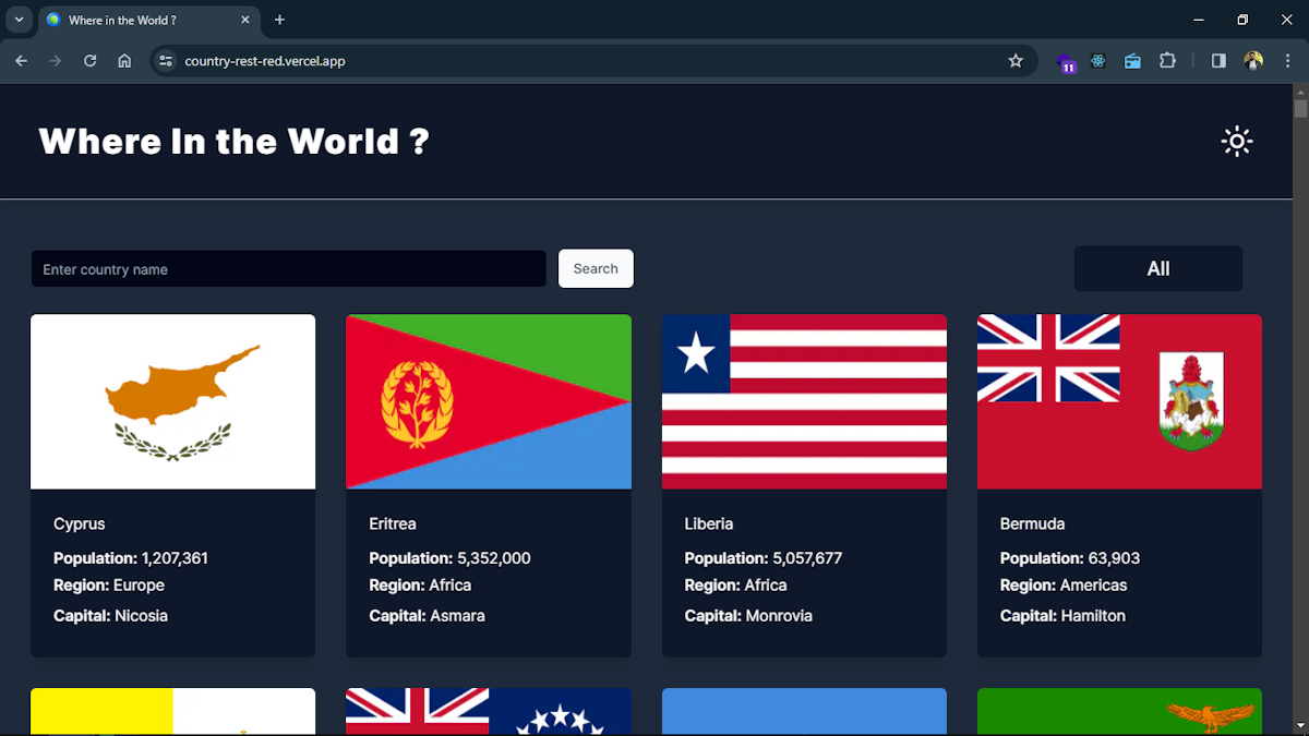 Countries  API